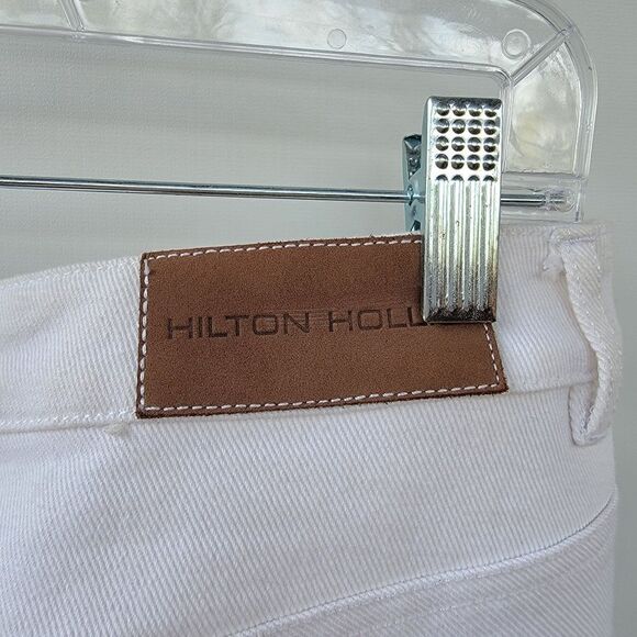 Hilton Hollis Womens 10 Minimalist White Straight Leg Mid Rise Neutral Jeans - Picture 8 of 9